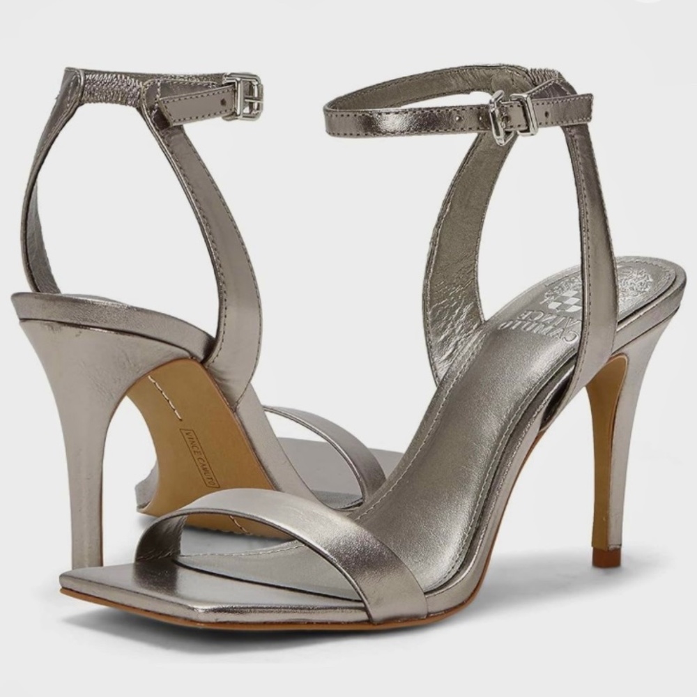 Vince Camuto Saprenda Heeled Sandal~Pewter~Size 6